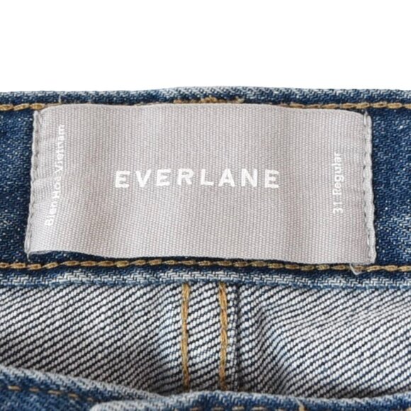 Everlane Women’s Straight Ankle Jeans Sz 31 Regular Blue Denim Minimalist - Picture 3 of 7